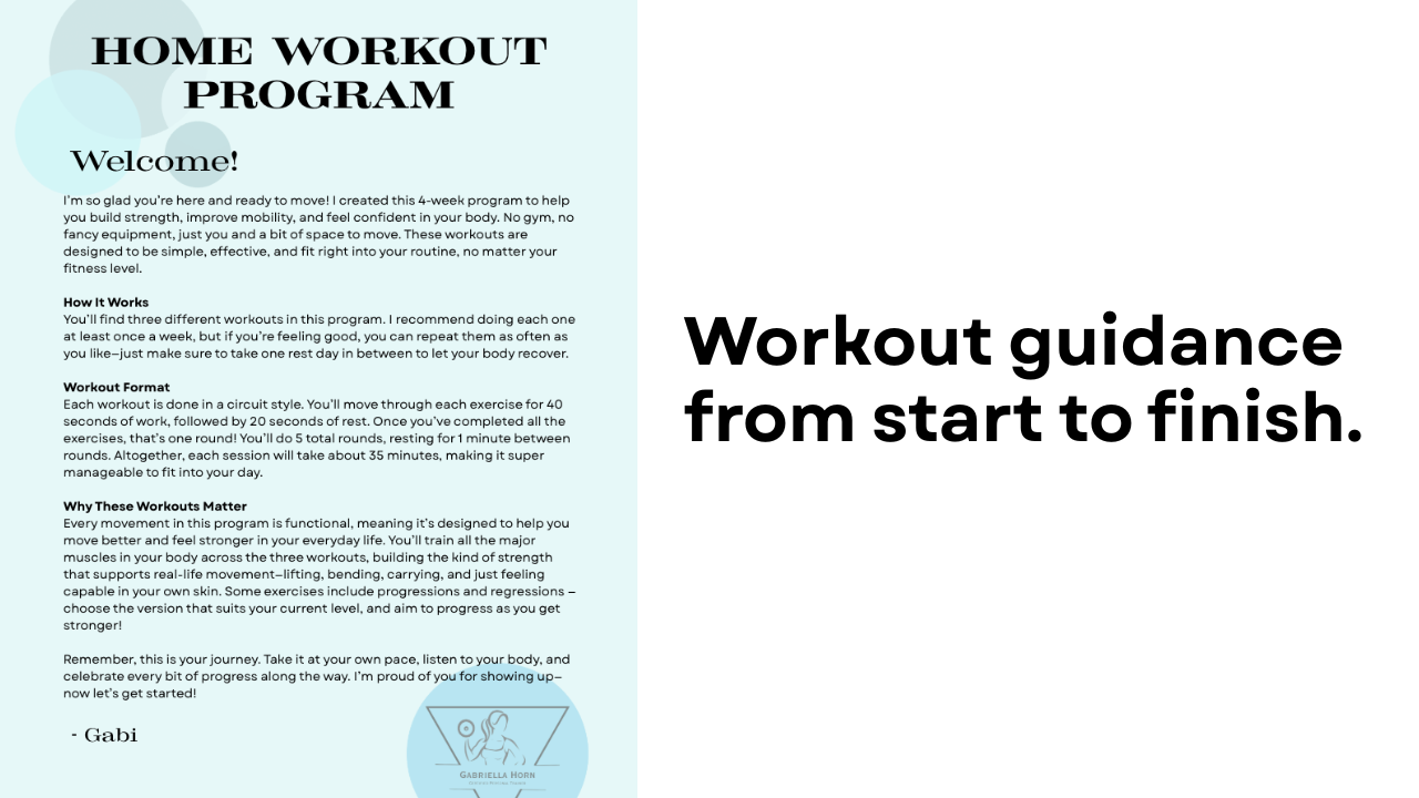 Free Home Workout Program
